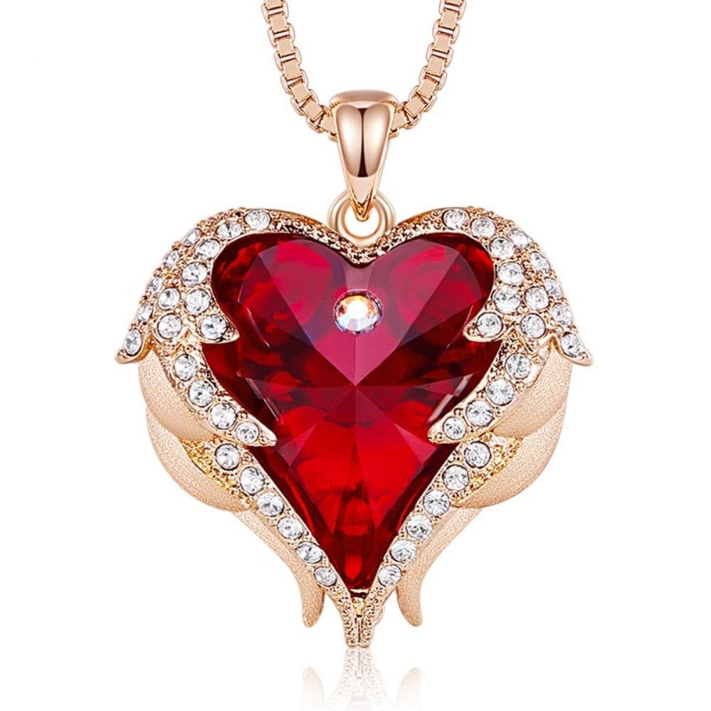 Rose Gold Embellished Crystals Fine Pendant Necklace - Samuels Jewelers