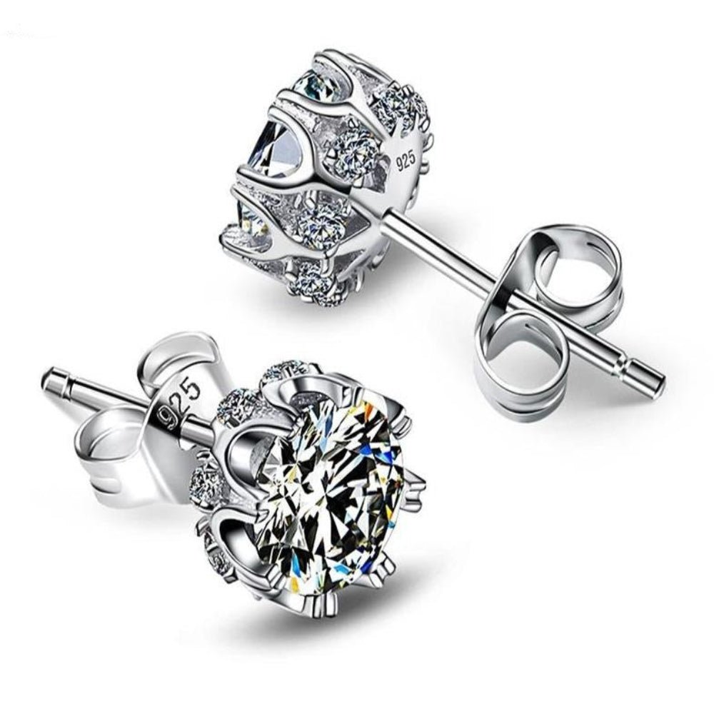 Sterling Silver 925 Zircon Stone White Luxury Silver Earrings - Samuels Jewelers