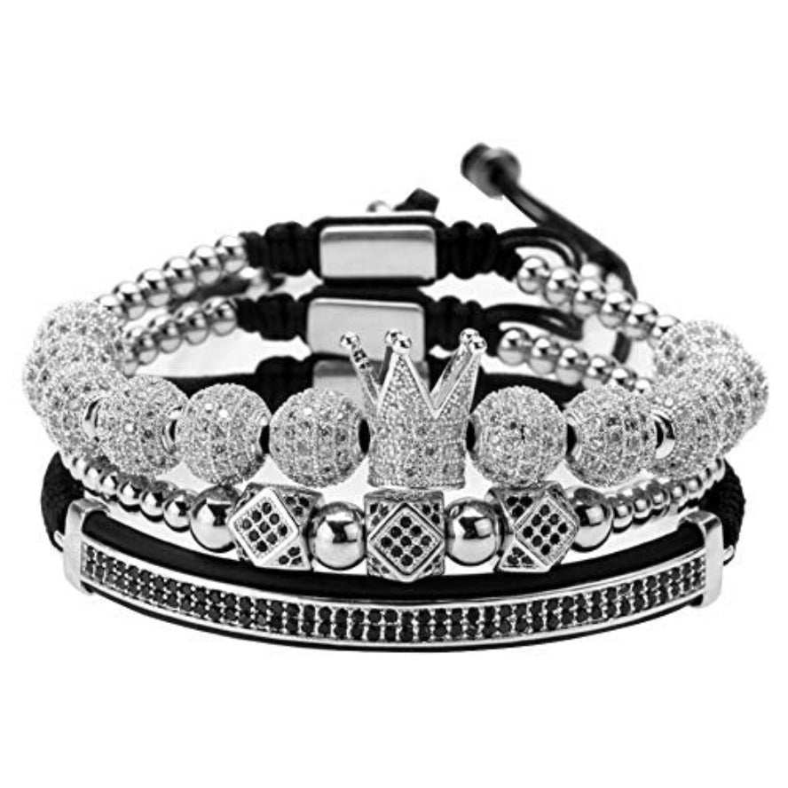 Imperial Crown King Gold Bracelets for Men Luxury Charm Fashion Cuff Bangle Jewelry - Samuels Jewelers