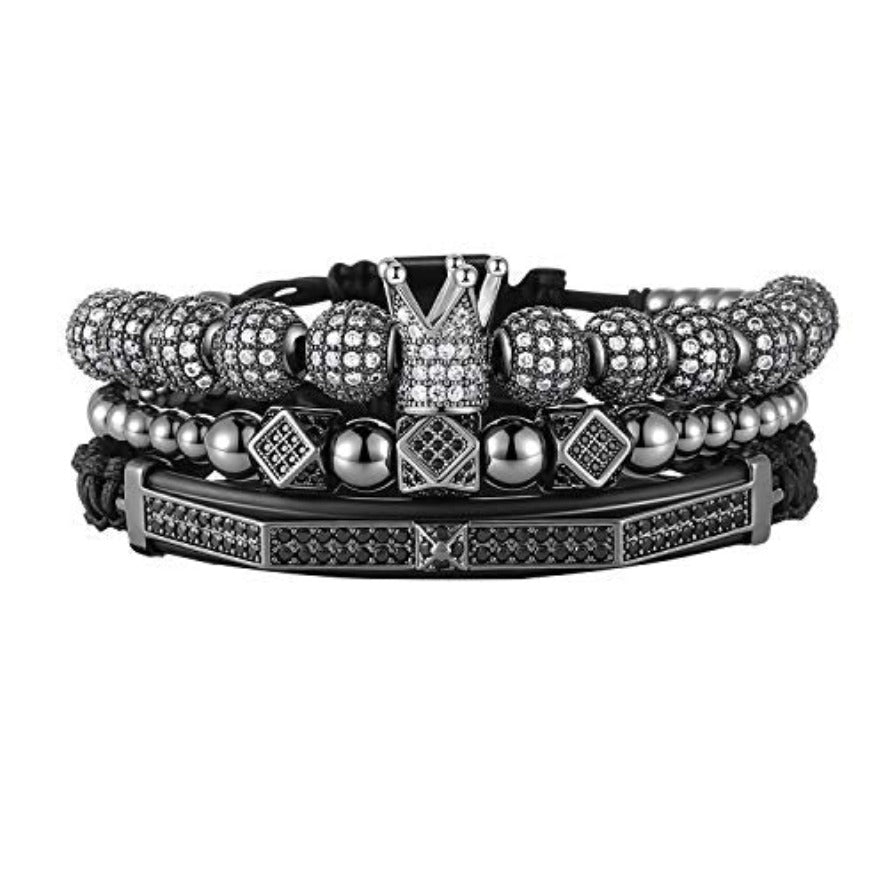 Imperial Crown King Gold Bracelets for Men Luxury Charm Fashion Cuff Bangle Jewelry - Samuels Jewelers