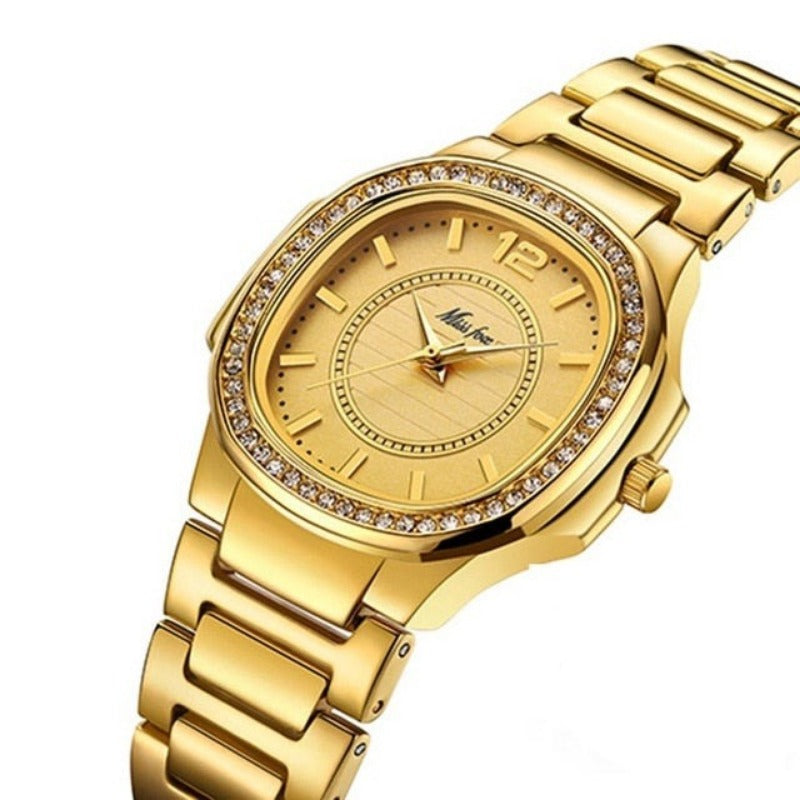 Women Fashion Watch Geneva Designer Luxury Brand Diamond Quartz Gold Wrist Watch - Samuels Jewelers