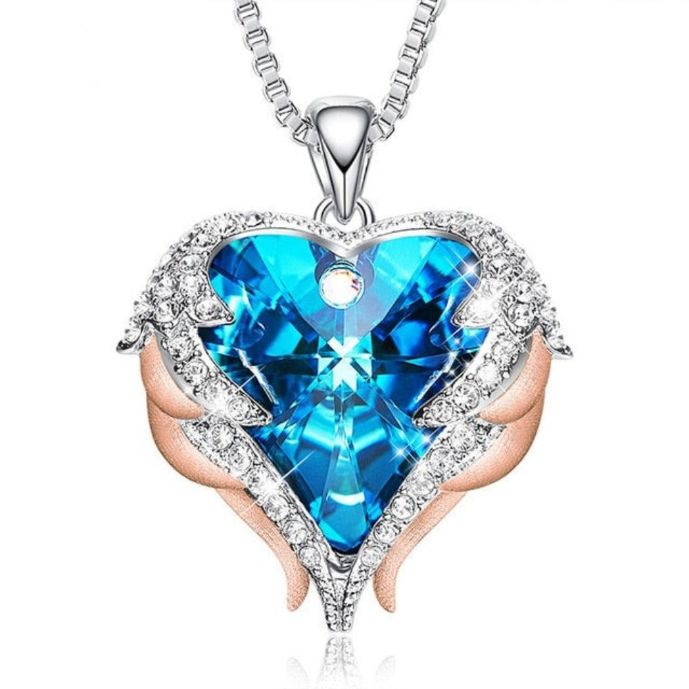 Rose Gold Necklace Embellished with Crystals Fine Pendant Necklace - Samuels Jewelers