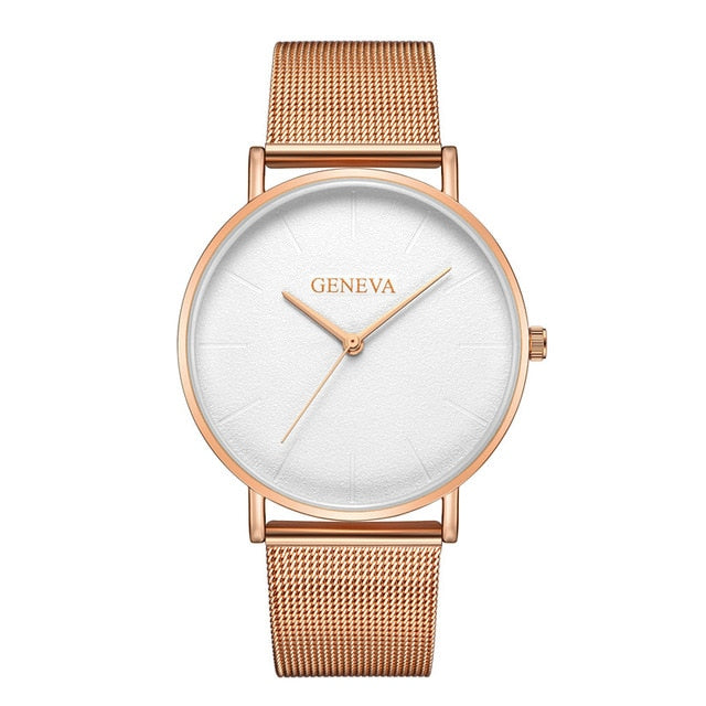 Women Watch Rose Gold Silver - Samuels Jewelers
