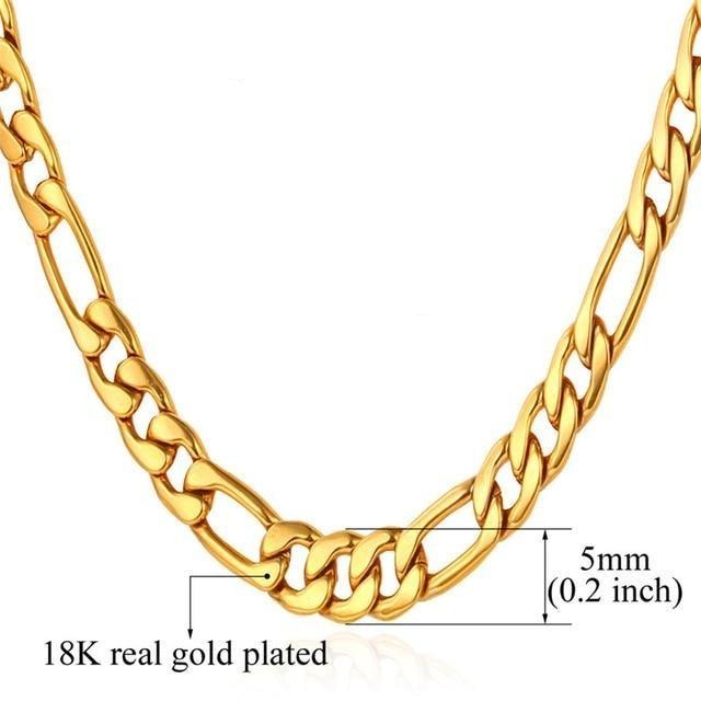 Figaro Necklace Jewelry Flat Dookie Chain - Samuels Jewelers