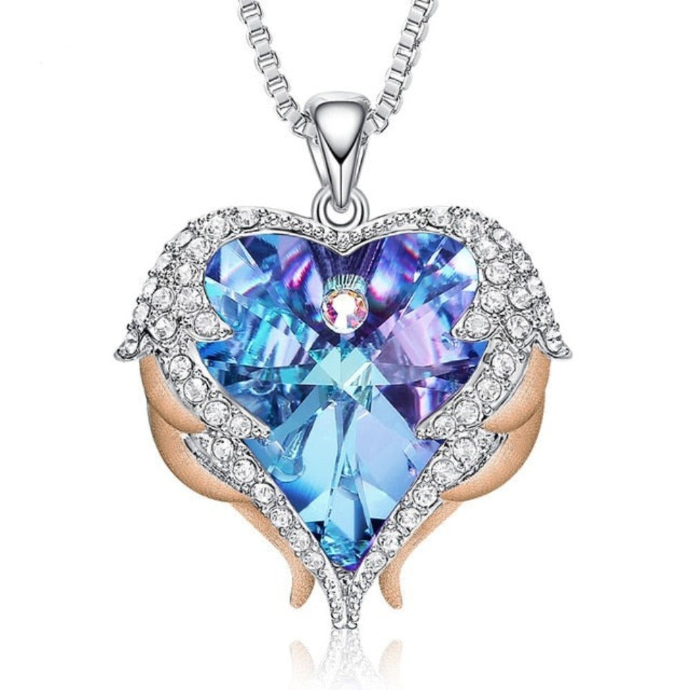 Rose Gold Necklace Embellished with Crystals Fine Pendant Necklace - Samuels Jewelers
