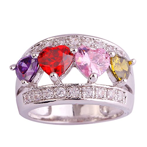 925 Sterling Silver 4 CTTW Topaz Engagement Filled Ring - Samuels Jewelers