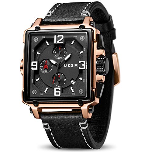 Men's Analogue Army Military Chronograph Luminous Quartz Watch Fashion Leather Strap - Samuels Jewelers