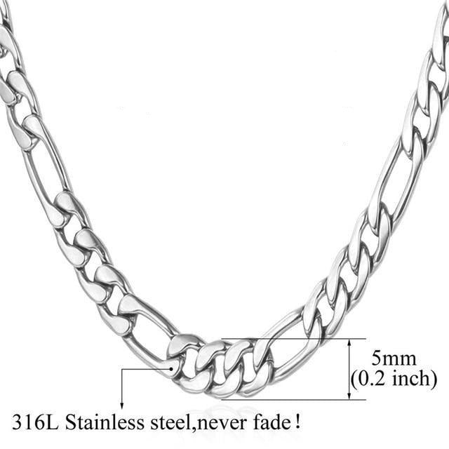 Figaro Necklace Jewelry Flat Dookie Chain - Samuels Jewelers