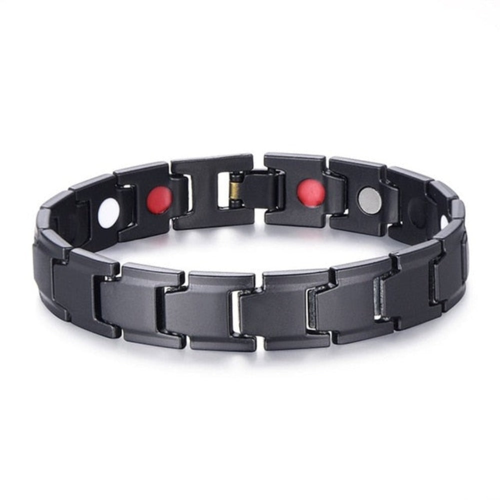 Magnetic Bracelet Hematite Titanium Steel Detachable - Samuels Jewelers