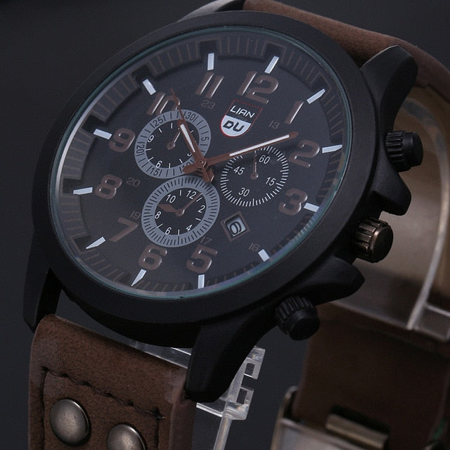 Men's Belt Calendar Quartz Watch Waterproof Pointer - Samuels Jewelers