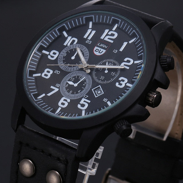 Men's Belt Calendar Quartz Watch Waterproof Pointer - Samuels Jewelers