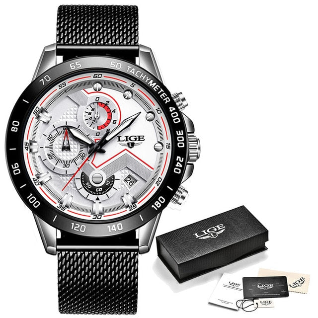 Casual Mesh Belt Quartz Gold Watch Men Luxury Waterproof - Samuels Jewelers