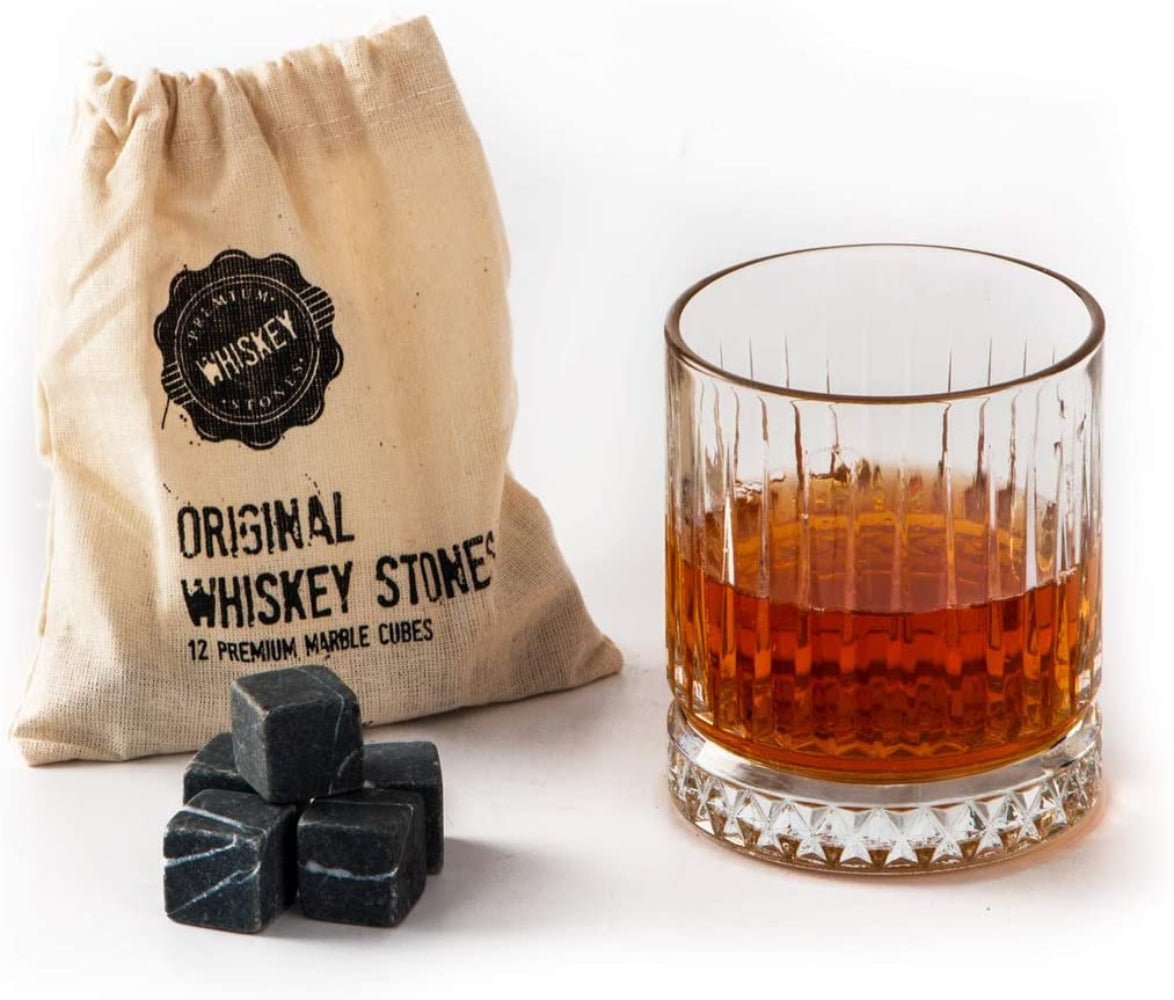 Whiskey Glass with 12 Pieces Whiskey Stones Glass Gift Set - Samuels Jewelers
