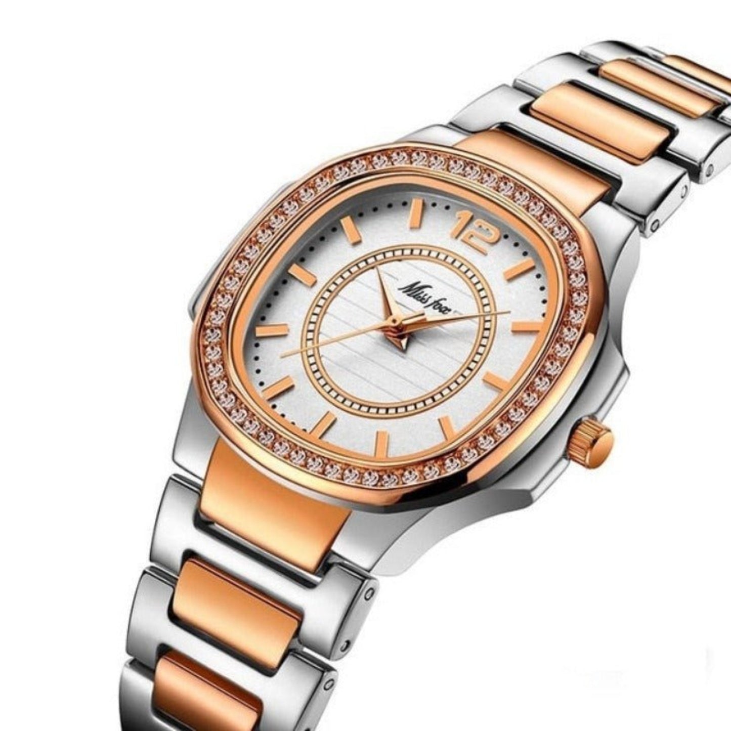 Women Luxury Brand Diamond Quartz Gold Wrist Watch - Samuels Jewelers
