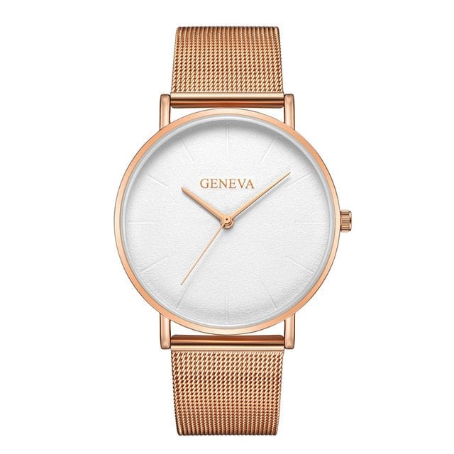 Women Watch Rose Gold Silver - Samuels Jewelers