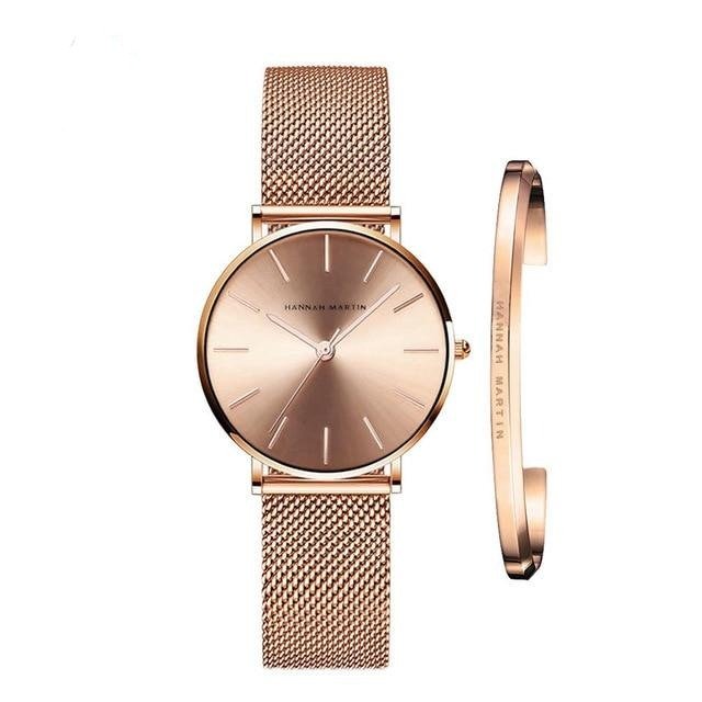 Waterproof Gold Mesh Women Watch with Bracelet - Samuels Jewelers