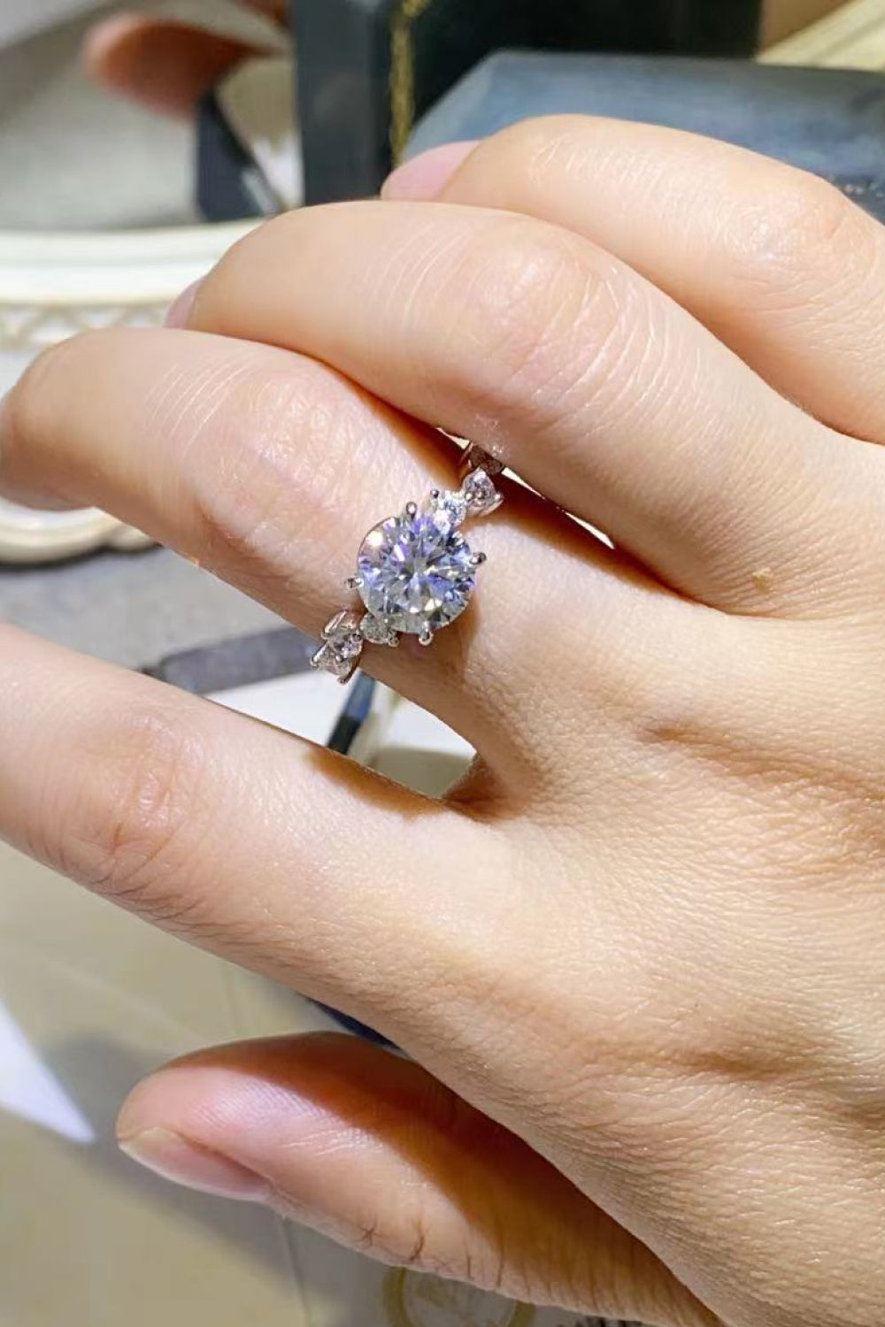2 Carat Moissanite 925 Sterling Silver Ring | Samuels Jewelers