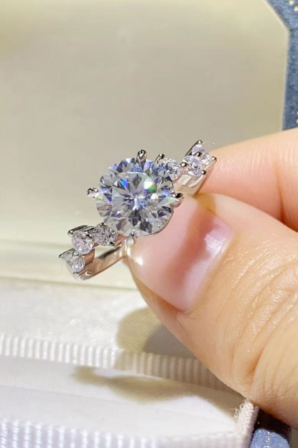 2 Carat Moissanite 925 Sterling Silver Ring | Samuels Jewelers