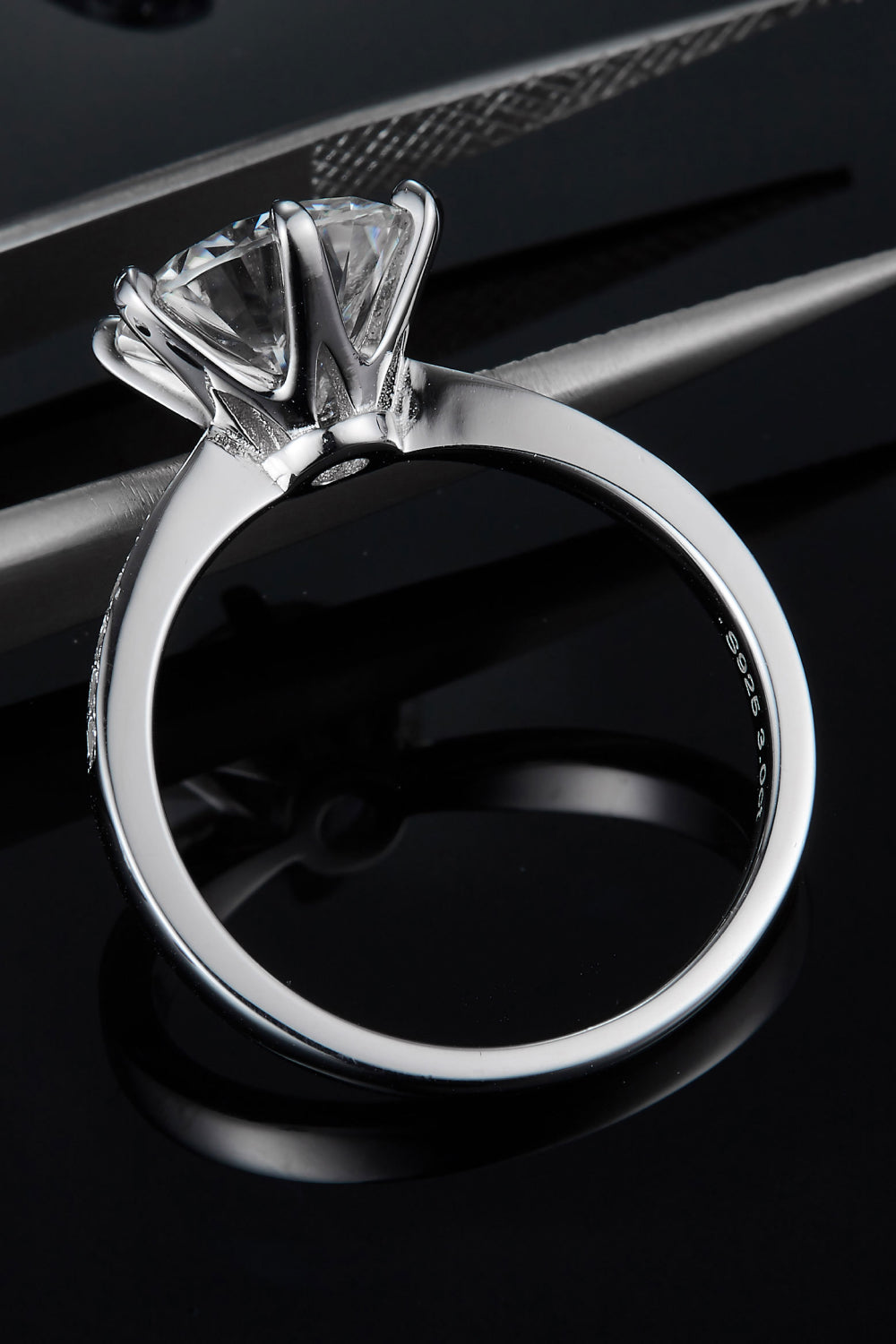 3 Ct Moissanite Side Stone Ring | Samuels Jewelers