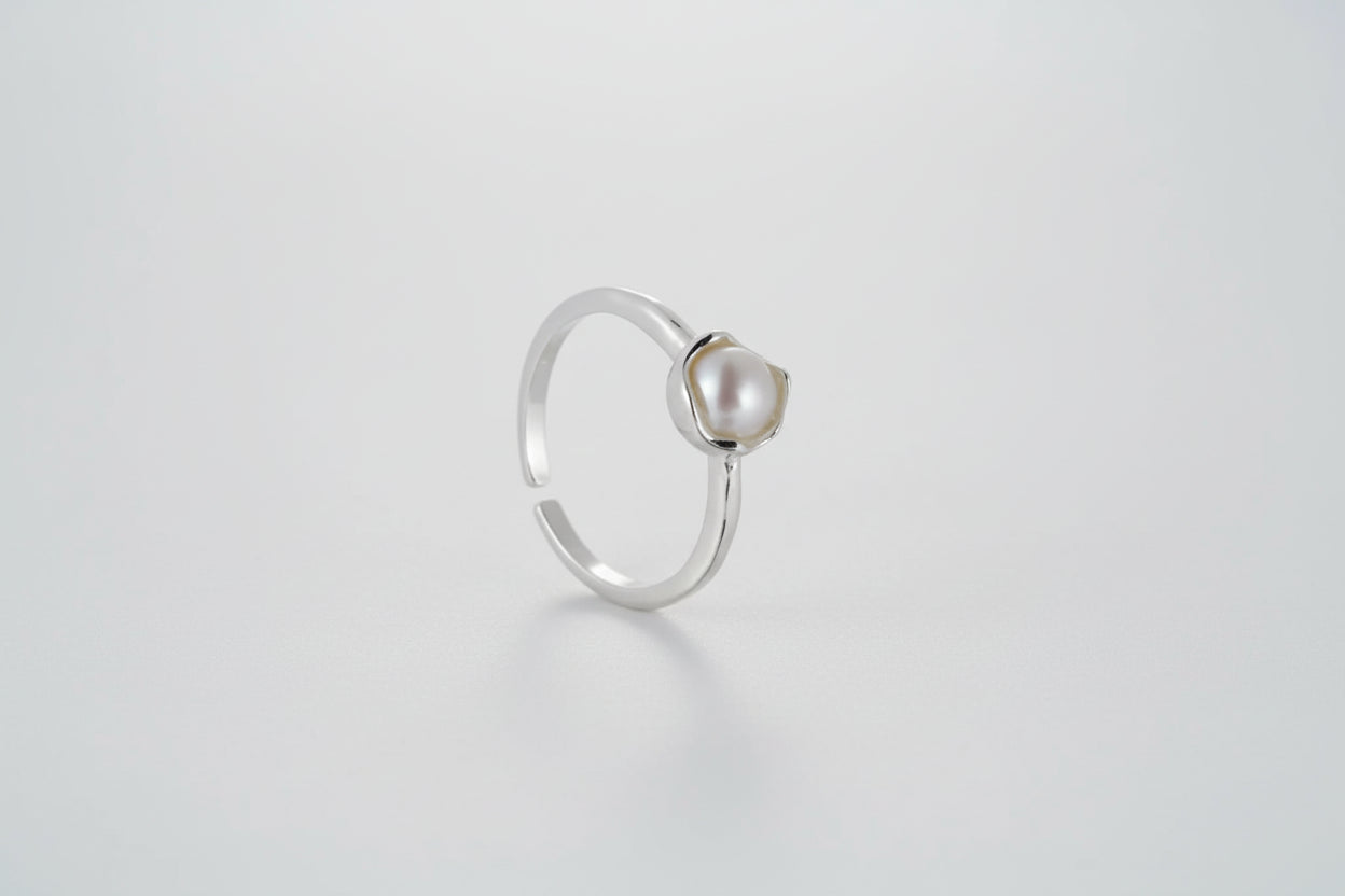Freshwater Pearl 925 Sterling Silver Open Ring | Samuels Jewelers