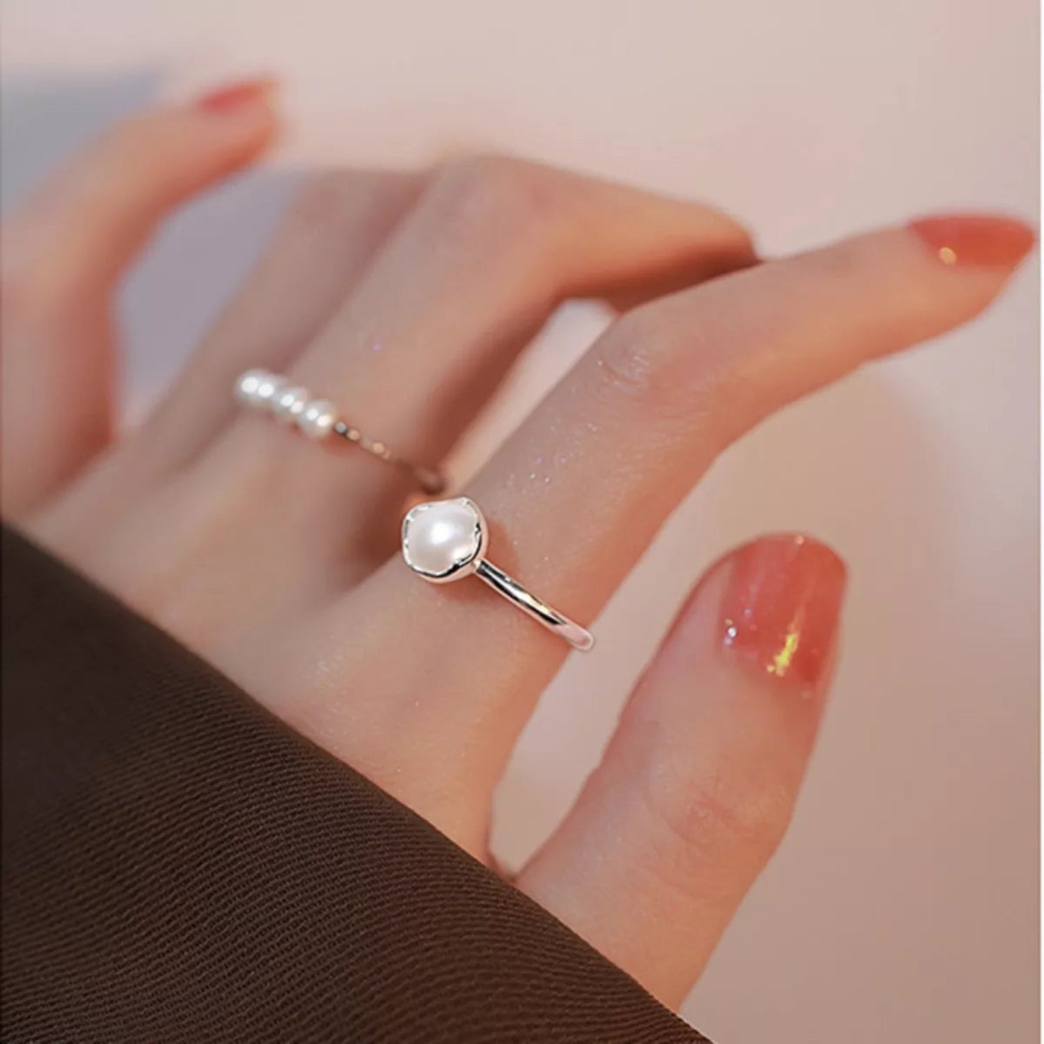 Freshwater Pearl 925 Sterling Silver Open Ring | Samuels Jewelers