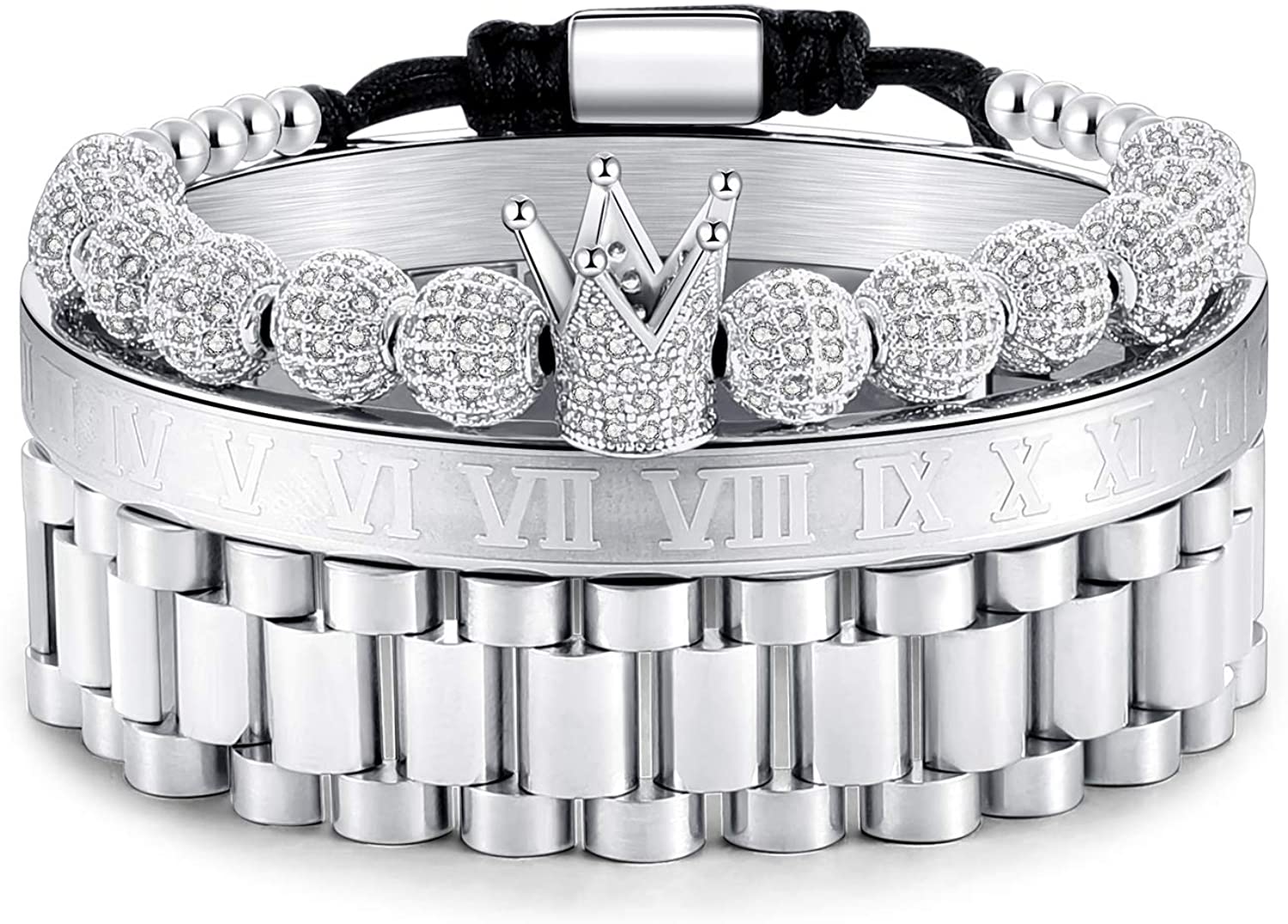 Imperial Crown King Gold Bracelets for Men Luxury Charm Fashion Cuff Bangle Jewelry - Samuels Jewelers