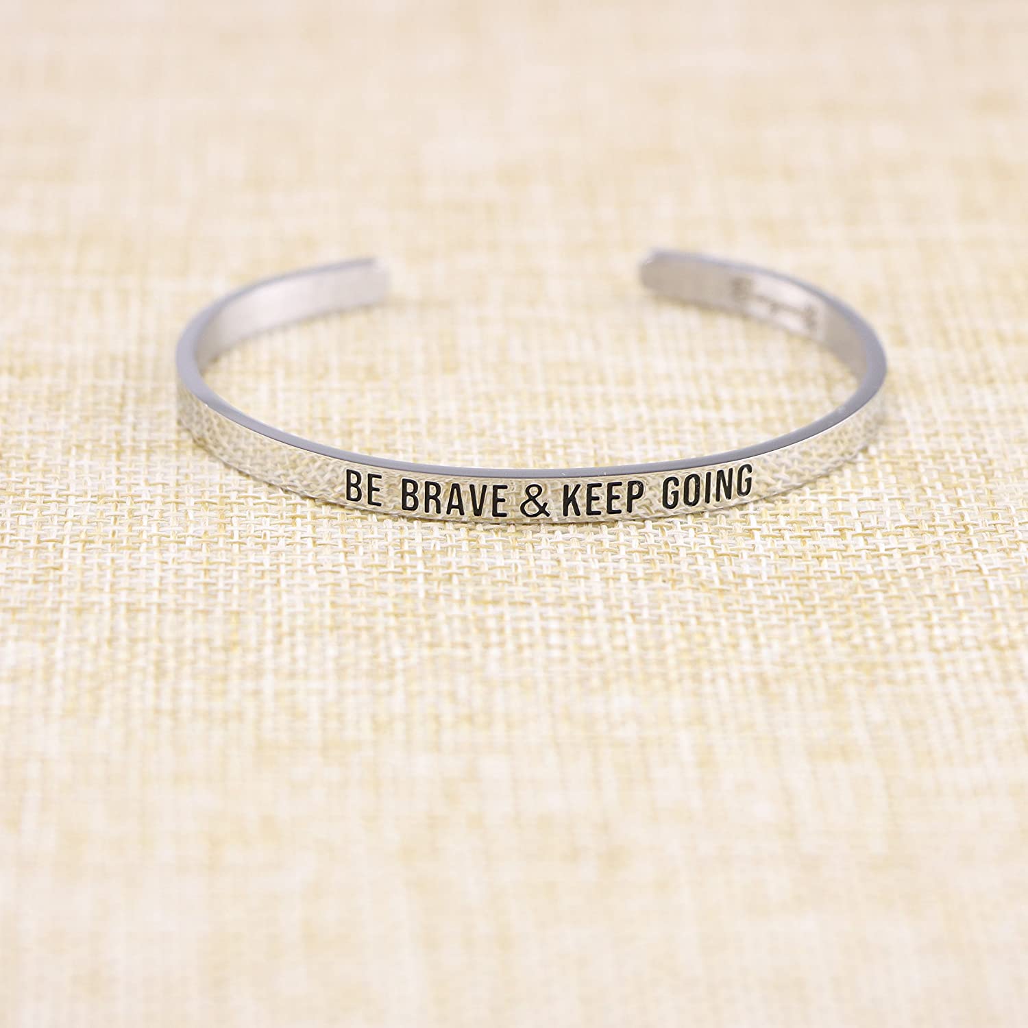 Personalized Engraved Mantra Cuff Bangle Crown Bracelet - Samuels Jewelers