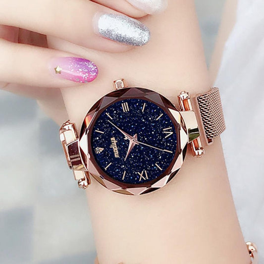 Magnetic Starry Sky Clock Quartz Wristwatch - Samuels Jewelers