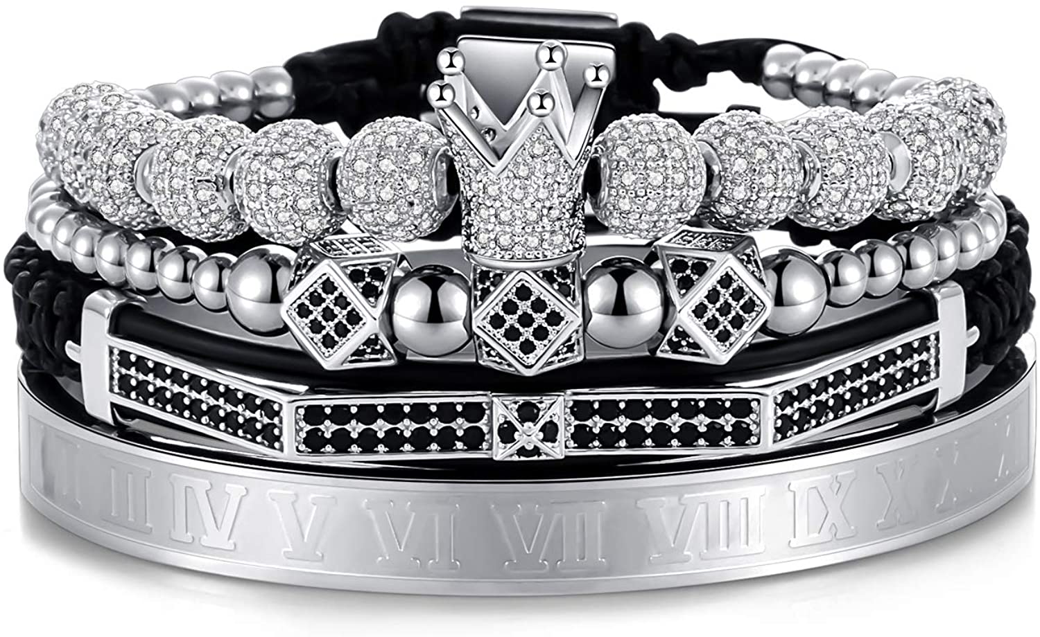 Imperial Crown King Gold Bracelets for Men Luxury Charm Fashion Cuff Bangle Jewelry - Samuels Jewelers