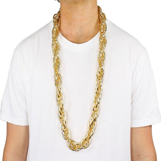 40" Heavy Rope Gold Pimp Chain Old School Rapper Costume - Samuels Jewelers