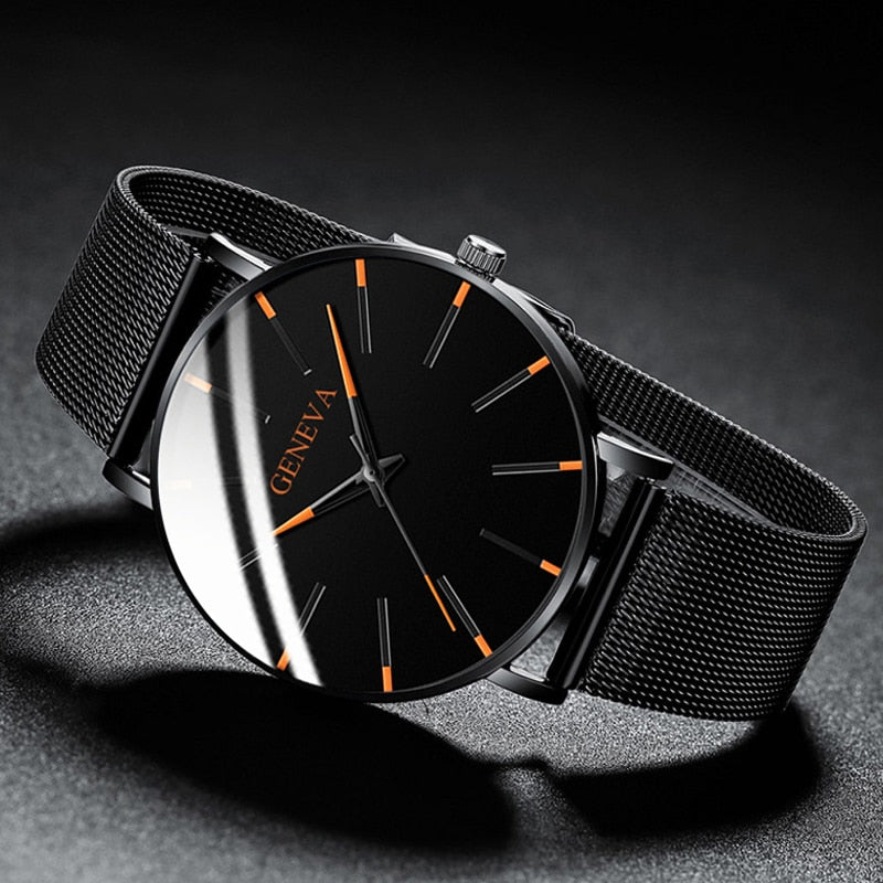 Ultra Thin Men Watches Mesh Belt Quartz Watch - Samuels Jewelers
