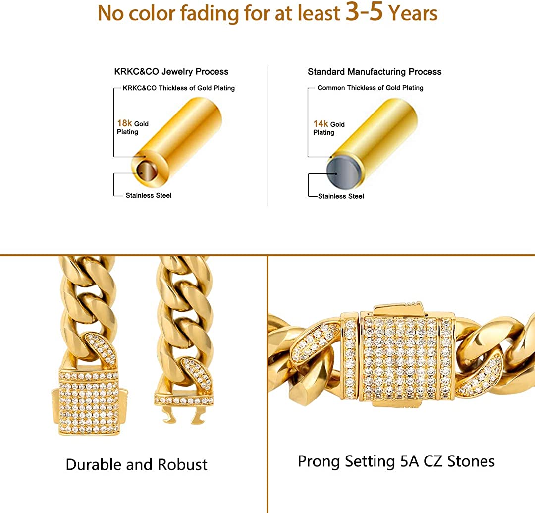 Mens Hip Hop Cuban Link Bracelet, 12mm 18k Gold Iced Out Cuban Curb Link, Urban Street-wear - Samuels Jewelers