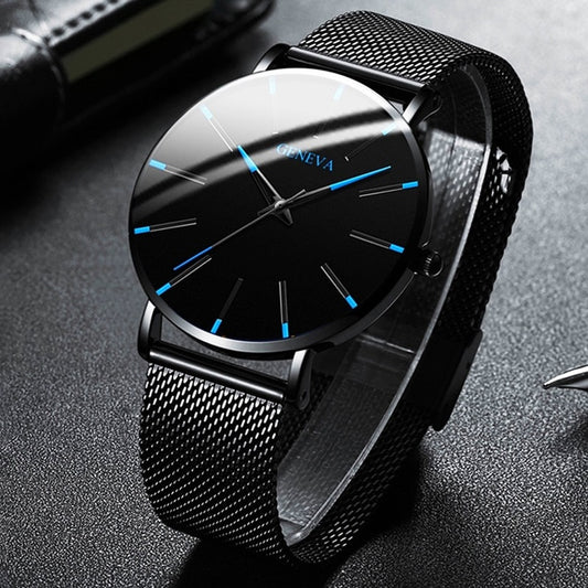 Ultra Thin Men Watches Mesh Belt Quartz Watch - Samuels Jewelers