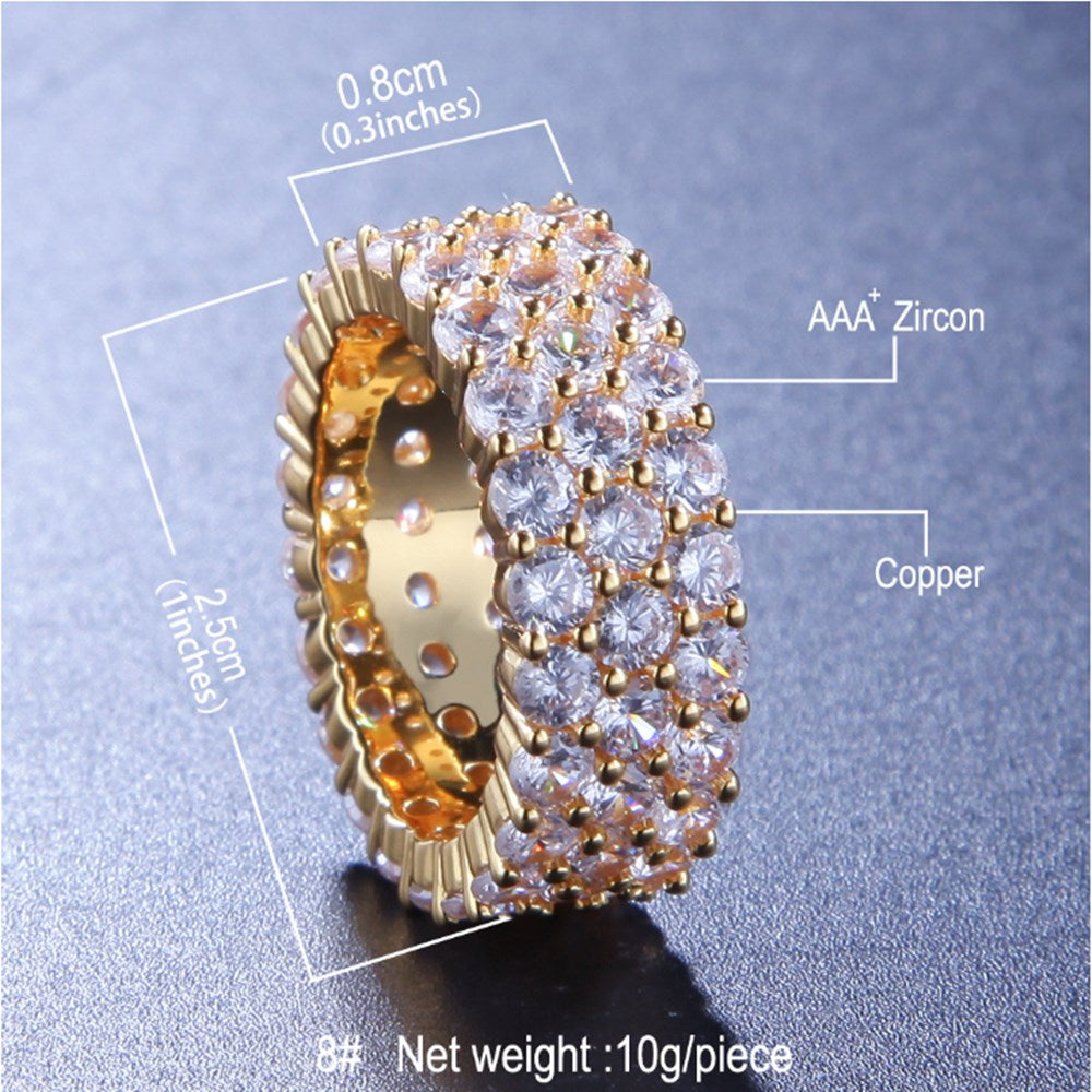 Luxury Men Gold Watch Necklace Bracelet Ring Earrings Combo Set Ice Out Cuban Crystal Miami Chain Hip Hop - Samuels Jewelers