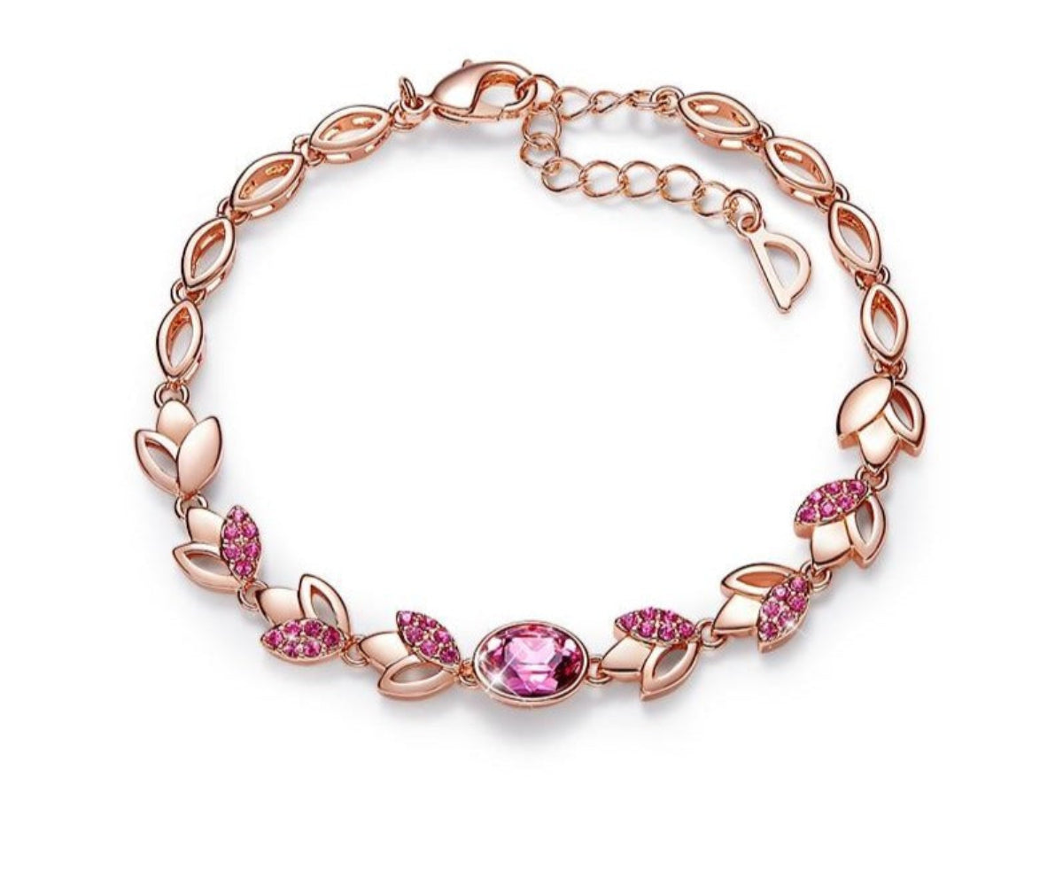 Gold Jewelry Embellished with Crystals Adjustable Bracelet - Samuels Jewelers