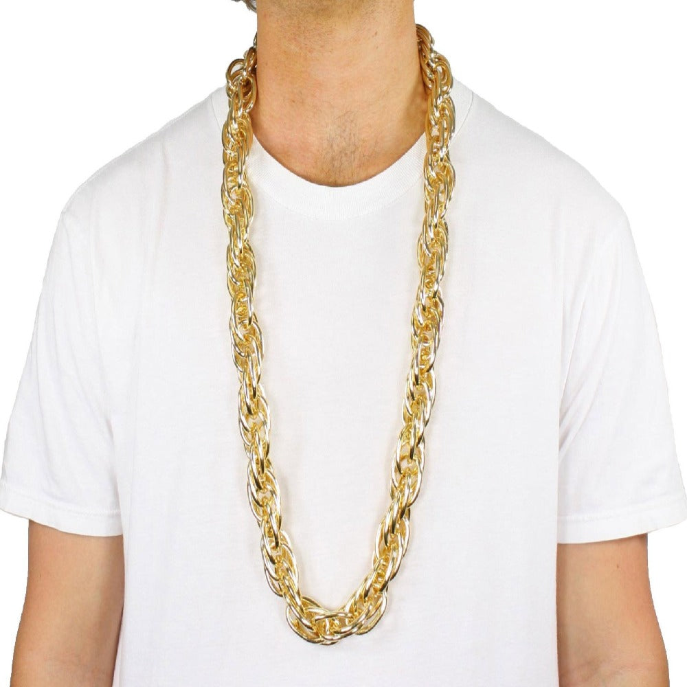 40" Heavy Rope Gold Pimp Chain Old School Rapper Costume - Samuels Jewelers