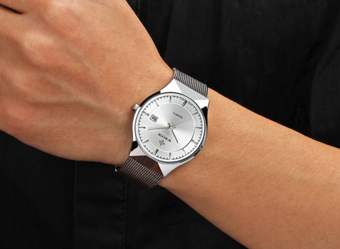 Ultra Thin Men Wristwatch Top Brand Luxury Waterproof Scratch Resistant - Samuels Jewelers