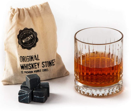 Whiskey Glass with 12 Whiskey Stones Glass Gift Set | Samuels Jewelers