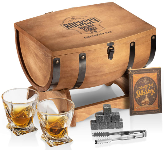 Whiskey Granite Stones Whiskey Glasses Gift Set Whiskey Half Barrel - Samuels Jewelers
