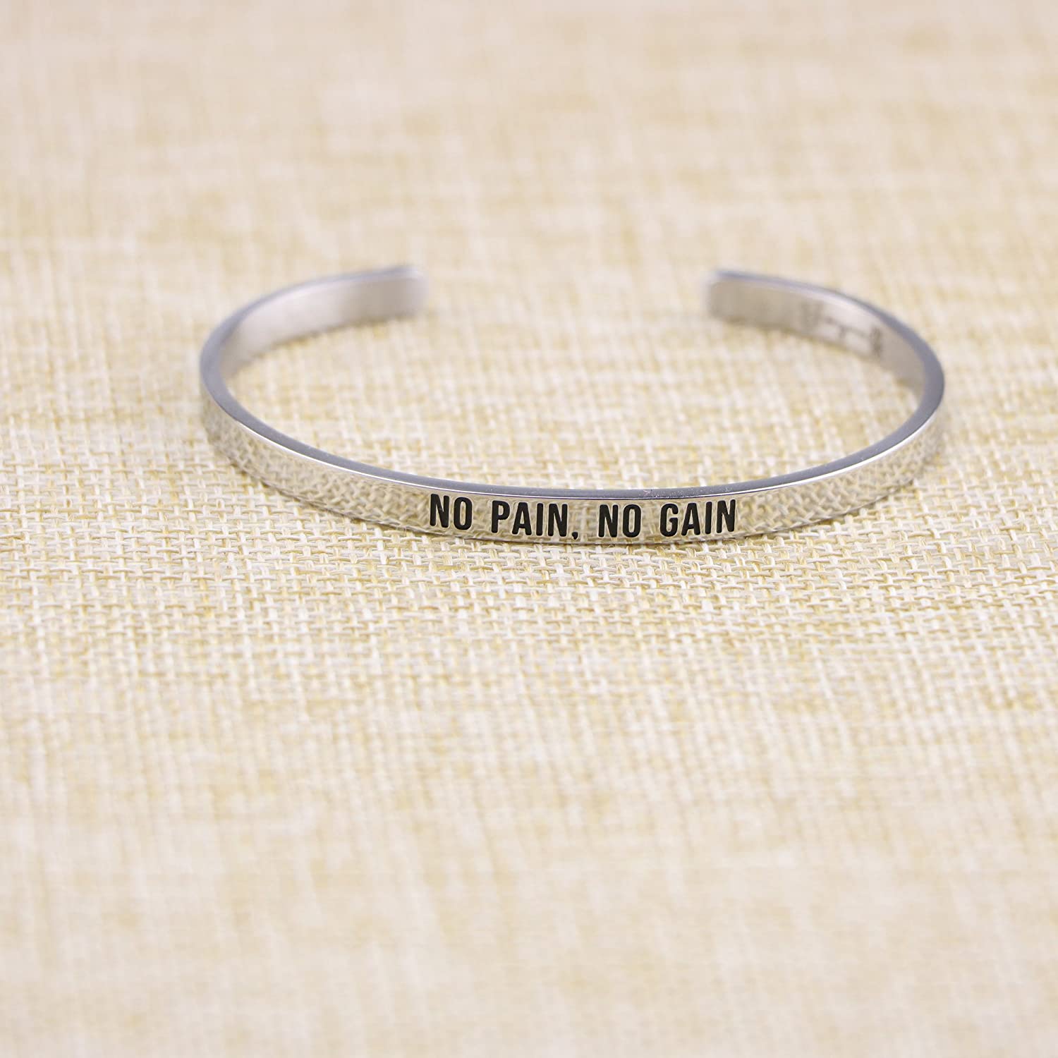 Personalized Engraved Mantra Cuff Bangle Crown Bracelet - Samuels Jewelers