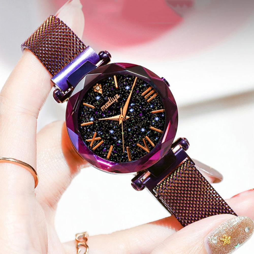 Magnetic Starry Sky Clock Quartz Wristwatch - Samuels Jewelers