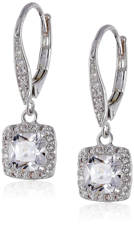 Flawless Cubic Zirconia Lever-Back Drop Earrings - Samuels Jewelers