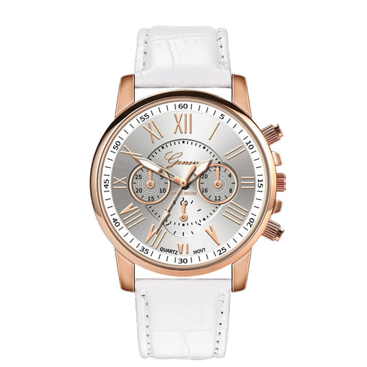 Leather Band  Quartz Analog Wrist Watch - Samuels Jewelers