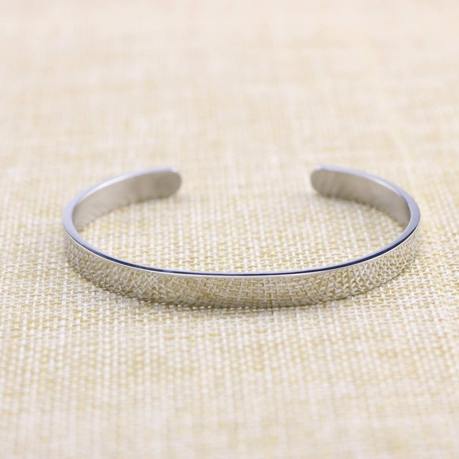 Personalized Engraved Mantra Cuff Bangle Crown Bracelet - Samuels Jewelers
