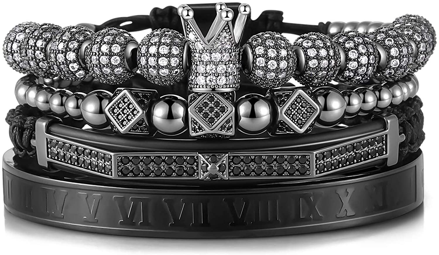 Imperial Crown King Gold Bracelets for Men Luxury Charm Fashion Cuff Bangle Jewelry - Samuels Jewelers