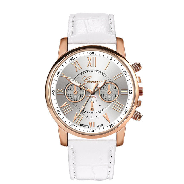 Leather Band  Quartz Analog Wrist Watch - Samuels Jewelers